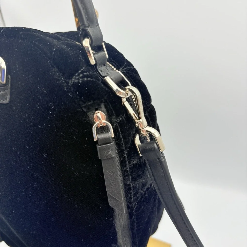 KATE SPADE BRIAR LANE CRUSHED VELVET MINI CONVERTIBLE BACKPACK HANDBAG PURSE BAG